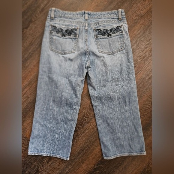 WHITE HOUSE BLACK MARKET Jeans Women's Sz 6 (30x20) Blue Denim Wide Straight Leg - Picture 6 of 7